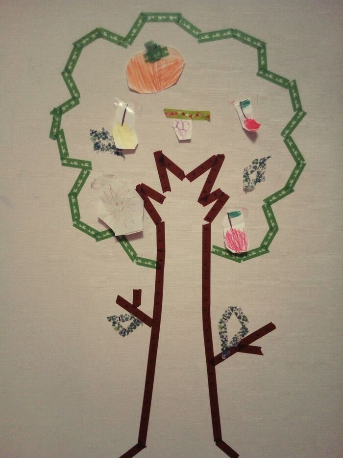 子供と一緒に♪マステで秋の収穫ごっこ遊び♪