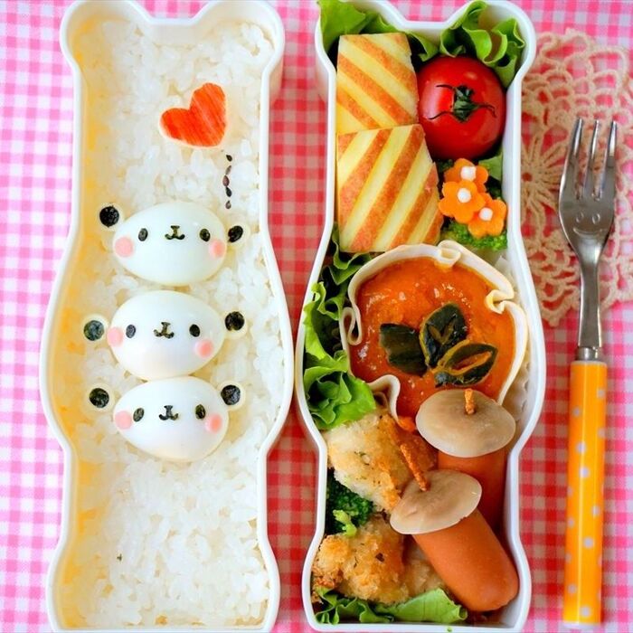 小学生女子のお弁当に♡うずらdeぱんだちゃん弁当