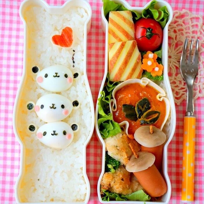 小学生女子のお弁当に♡うずらdeぱんだちゃん弁当