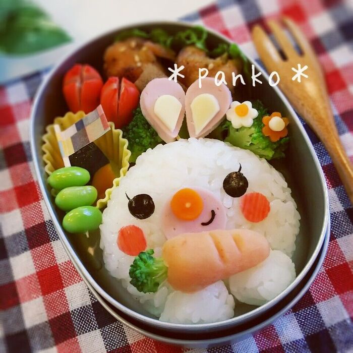 にんじん大好き♪うさぎさんのお弁当/キャラ弁