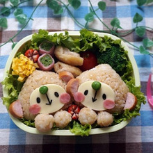 キャラ弁:2匹のおさるさん弁当♪