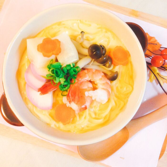 ラーメンを具材に!ラ王をアレンジ「小田巻蒸し」