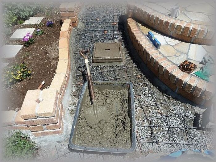 ~小路の基礎コンクリート打設~