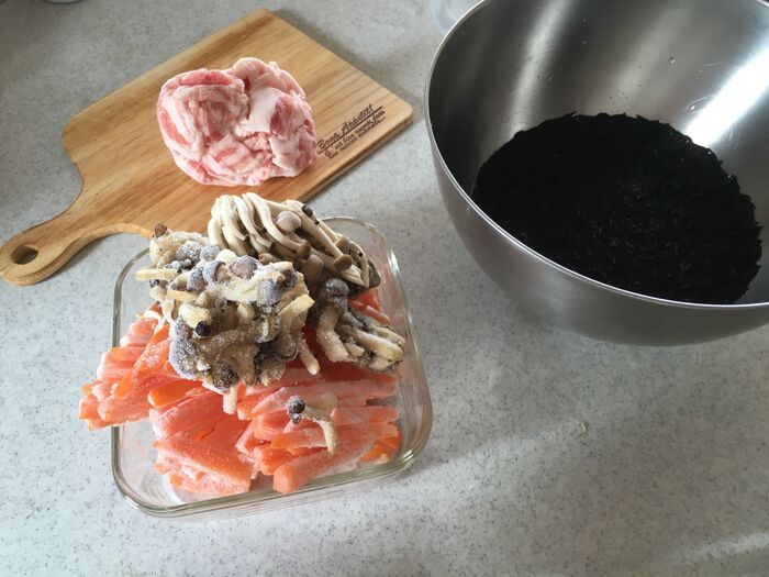 3、冷凍した具材もオッケー