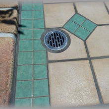 外構DIY☆お庭の足洗い場<STEP2>タイルの張り方