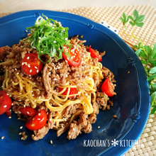 「日清ラ王」*トマトとひき肉の絶品炒めラーメン*