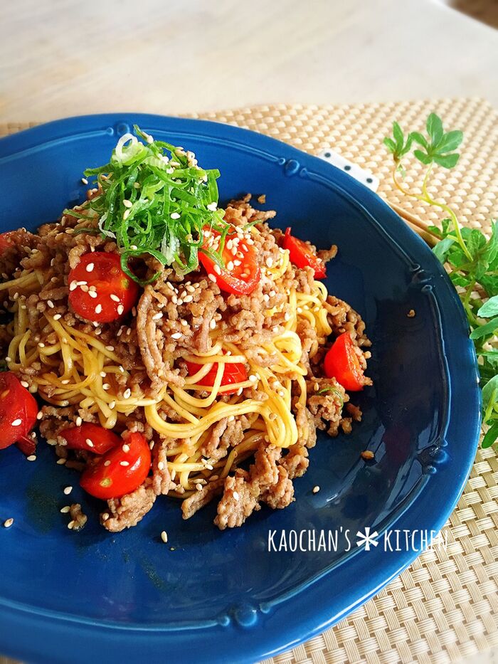 「日清ラ王」*トマトとひき肉の絶品炒めラーメン*