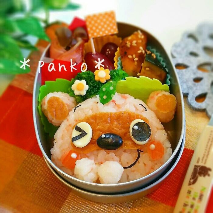 秋定番♪簡単たぬきくんのお弁当/キャラ弁