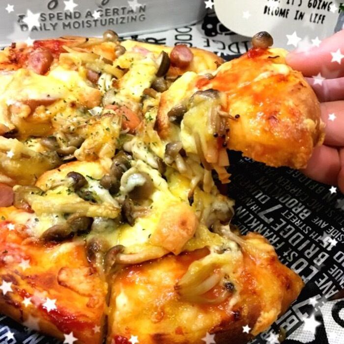 おうちcafé♡ジップロックde簡単ピザ生地作り〜20分で完成♪