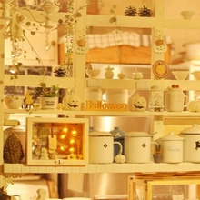 セリアフォトフレームと木箱でアルファベッドインテリアライト