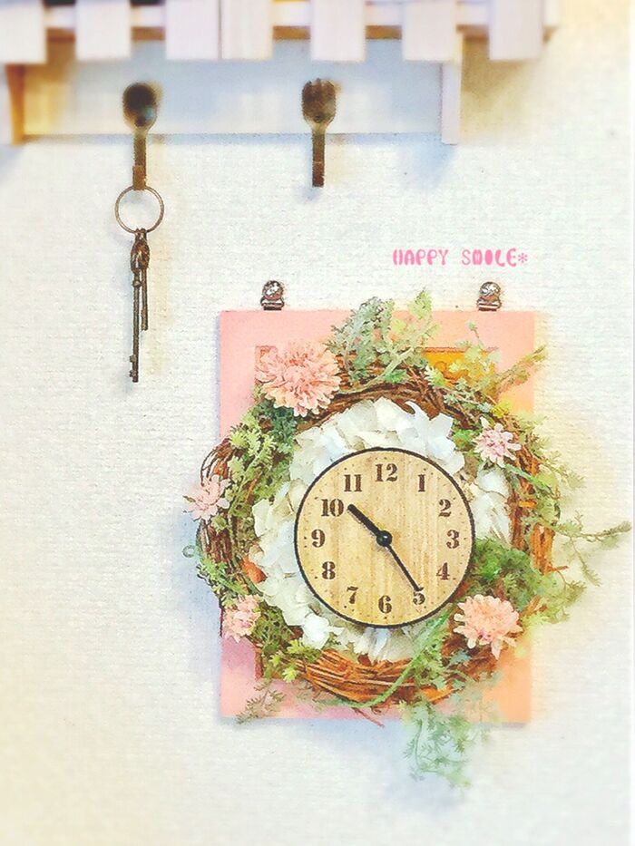 セリア時計をDIY★森の中にいるような気分になれる癒しのCLOCK♡