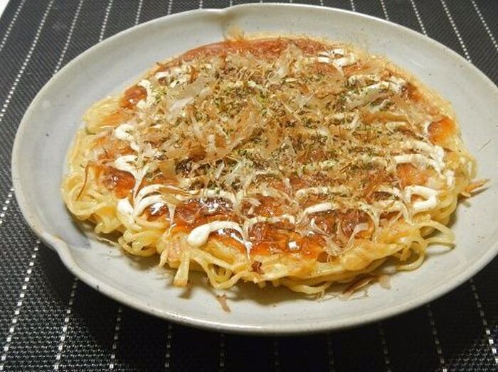 ラ王ラーメンが!!お好み焼き(モダン焼き風)に変身!!