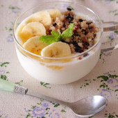 朝ごはんに!キヌアミックスのハニーバナナヨーグルト