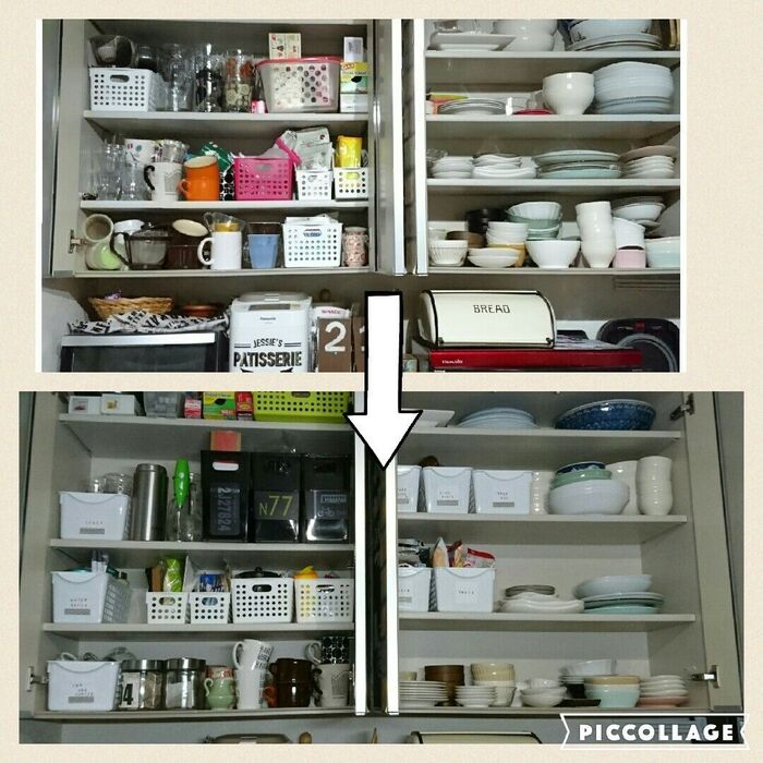 【整理整頓】ルールを決めて断捨離!食器棚をスッキリ収納☆