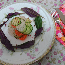 Wavy vegetable slice salad その1