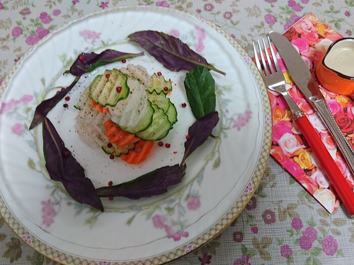 Wavy vegetable slice salad その1