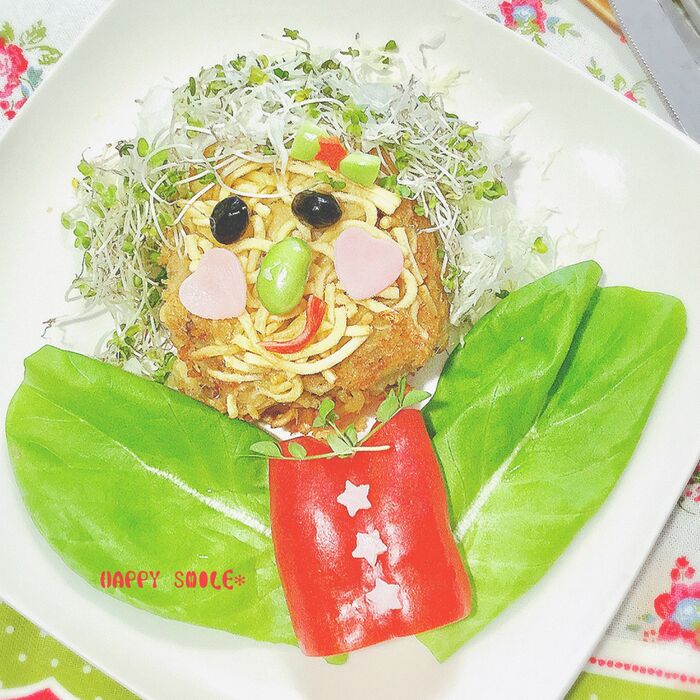 日清ラ王☆豚骨醤油味♪さっくりほっくりのチョウチョのラーメンコロッケ♡