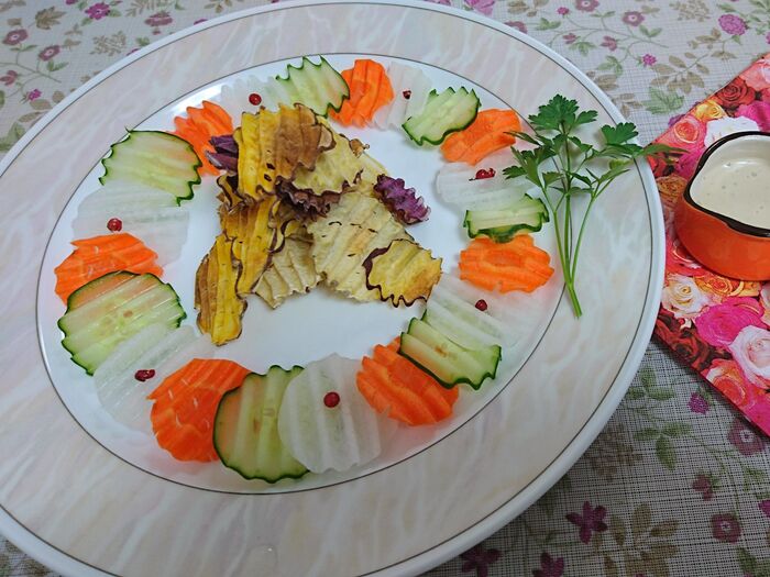 Wavy vegetable slice salad その2