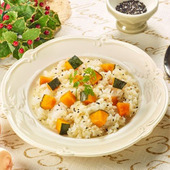 ハロウィンを楽しむ!「かぼちゃのごま塩バターライス」