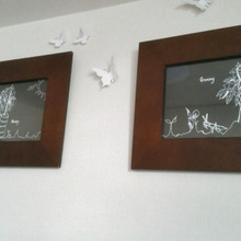 子どもと作るモノトーンインテリアフレーム