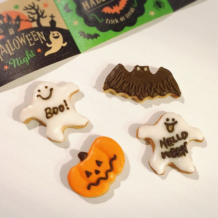 ハロウィンのアイシングクッキー