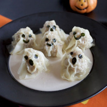 ハロウィンに♪包む手間もなしでカワイイ エリンギおばけシューマイ