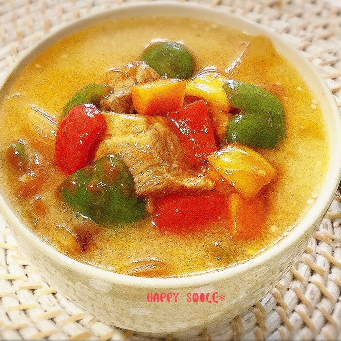 日清ラ王☆豚骨味でボリュームたっぷり♪酢豚風甘酢あんかけラーメン♡