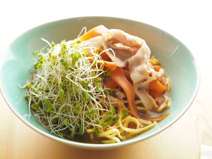 野菜たっぷり!包丁いらず味噌ラーメン(日清ラ王)