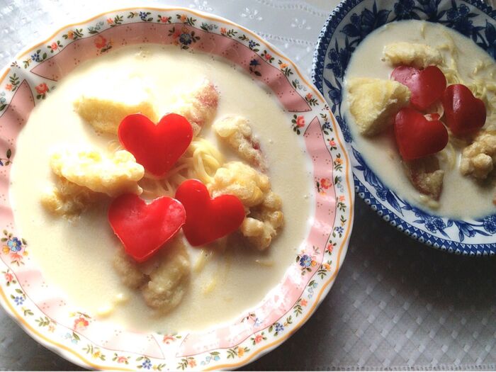 日清ラ王♪女王様の豆乳スープパスタ風♪