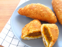 捏ねない☆発酵させない☆簡単!グルテンフリーの米粉カレーパン