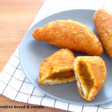 捏ねない☆発酵させない☆簡単!グルテンフリーの米粉カレーパン