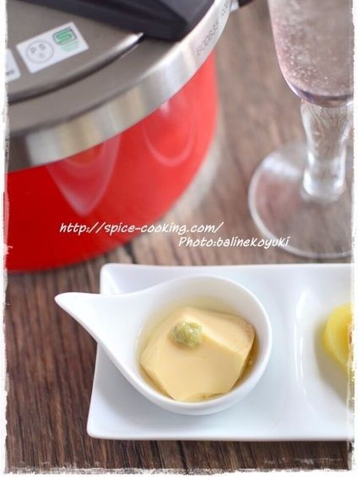 トロトロ・・・つるん!圧力鍋で作る絶品「卵豆腐」