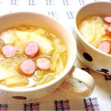 パンチが効いてる♪コンソメポテチの コンソメスープ♪