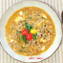 日清ラ王☆味噌味♪ヘルシーなキムチ麻婆豆腐ラーメン♡