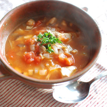 残り野菜であったかミネストローネ