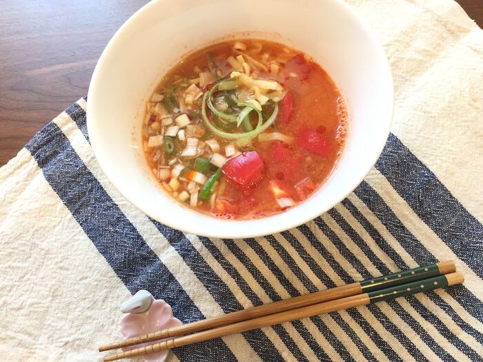 簡単おいしいレシピ♡ラ王味噌味を使った濃厚旨辛ラーメン