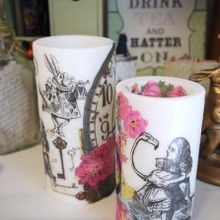 IKEAのLEDキャンドルをペーパーナプキンでデコパージュ