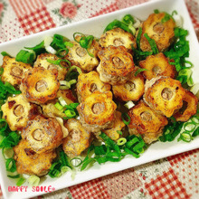 ちくわぶの餃子サンド♡