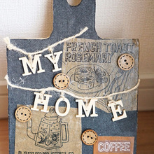 100均カッティングボードを簡単デコパージュでインテリアボードに☆