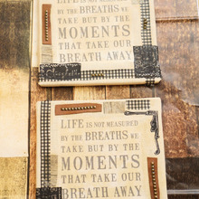 100均ファブリックボードを大人可愛く秋色デコーパージュ