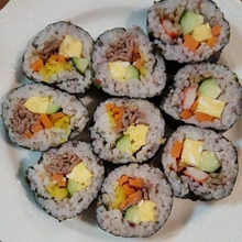 韓国キンパ(海苔巻き)を和風に作ってみました。