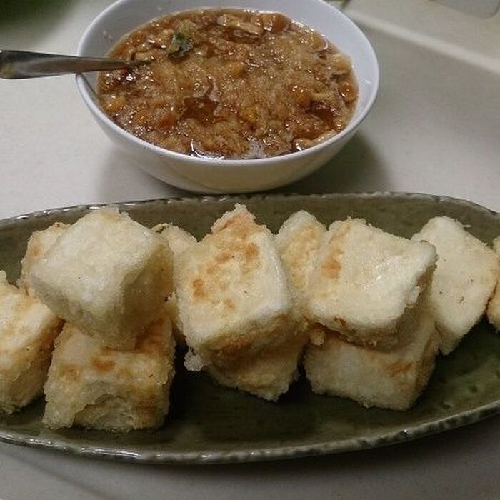 お豆腐料理の定番揚げ出し豆腐!我が家風