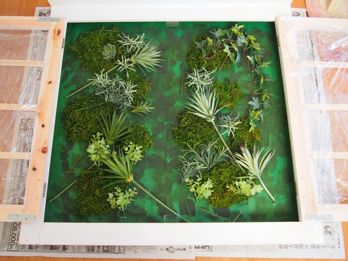 9、グリーンをボンド付けします