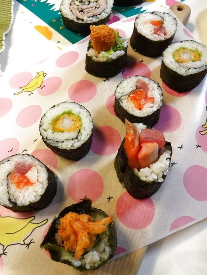 パーティやお祝いにのりまき♪子どもが手づかみで食べやすい&たくさん食べる!