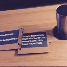 携帯アプリと100均グッズでドリンクメニューをDIY