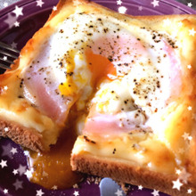 カルディde♡マヨとろ〜り半熟ハムトースト