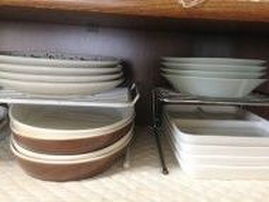 形の違う器を取り出しやすく!