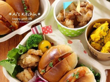 運動会*遠足*行楽イベントにおすすめ♡使い捨てお弁当箱でナポリタンホットドック♡