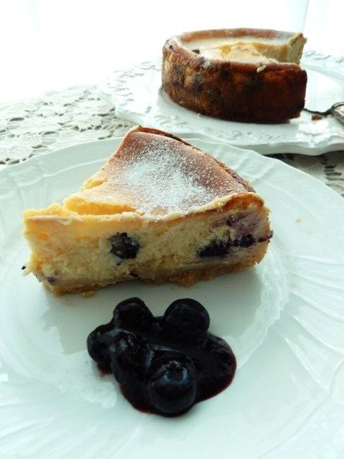 混ぜるだけ~のブルーベリーベイクドチーズケーキ