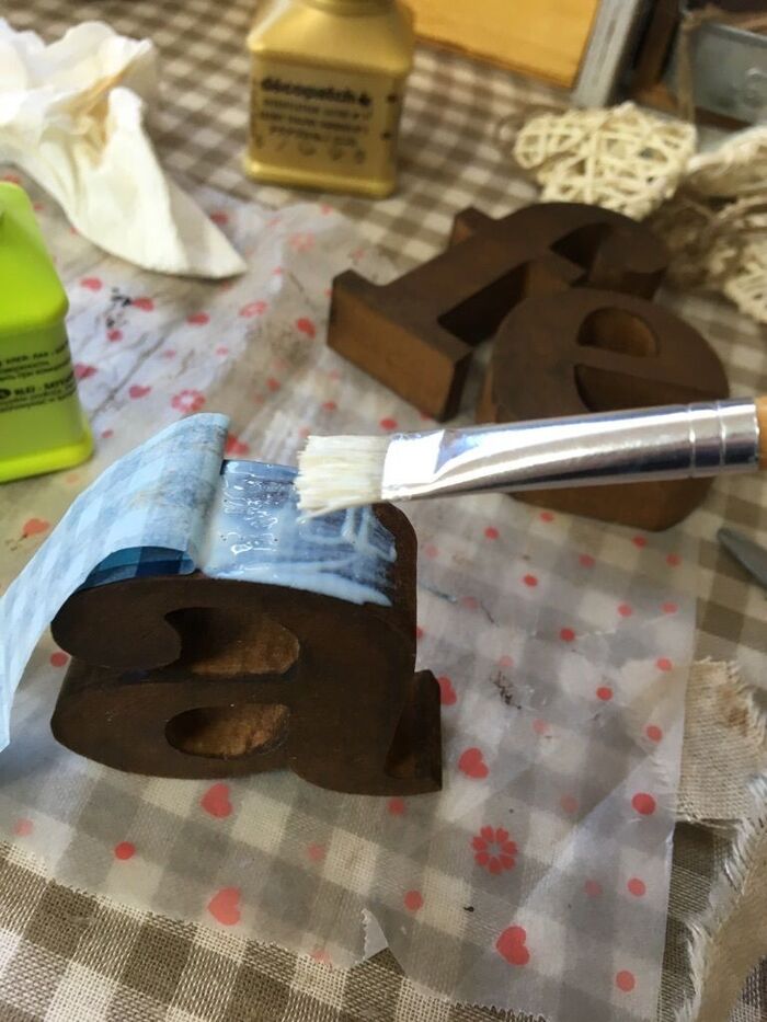 ☆塗ったら貼りをゆっくり繰り返す